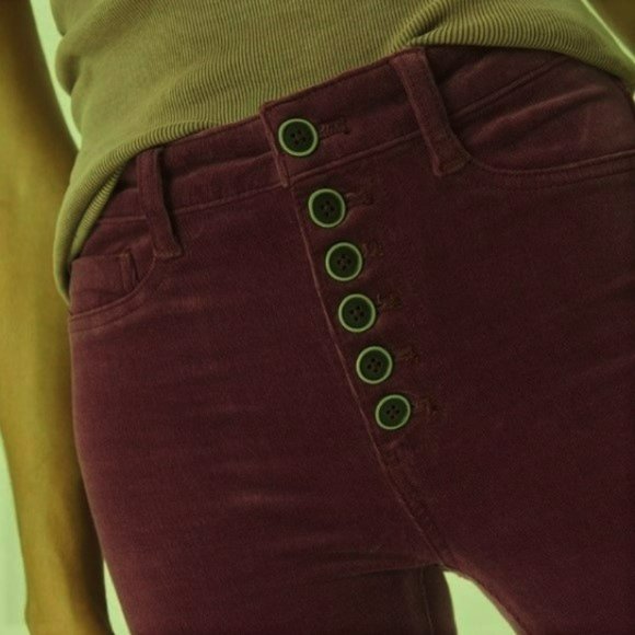 Anthropologie Pants - New Pilcro Anthropologie High Rise Button Fly Skinny Corduroy Pants